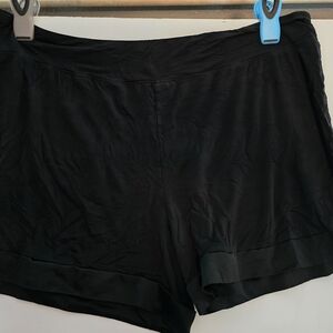 Black Casual Pj Shorts